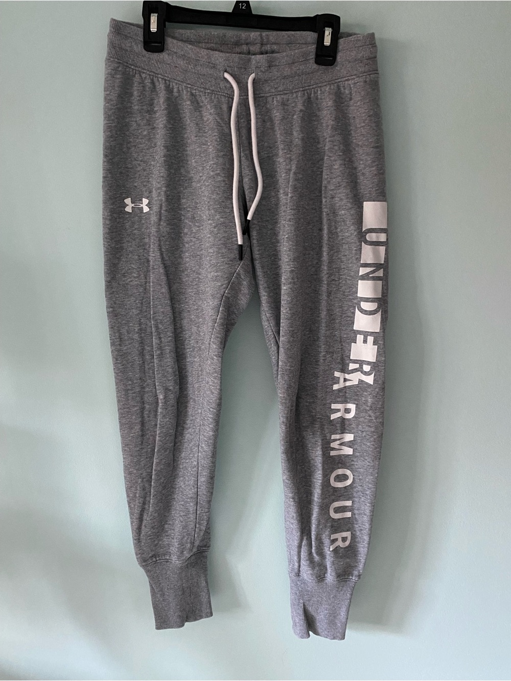Under Armour Gray Jogger Sweatpants with White Branding